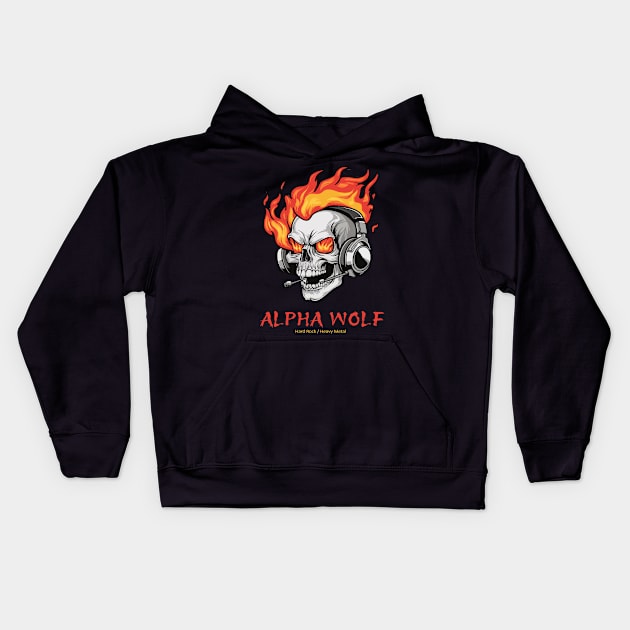 alpha wolf Kids Hoodie by unengke